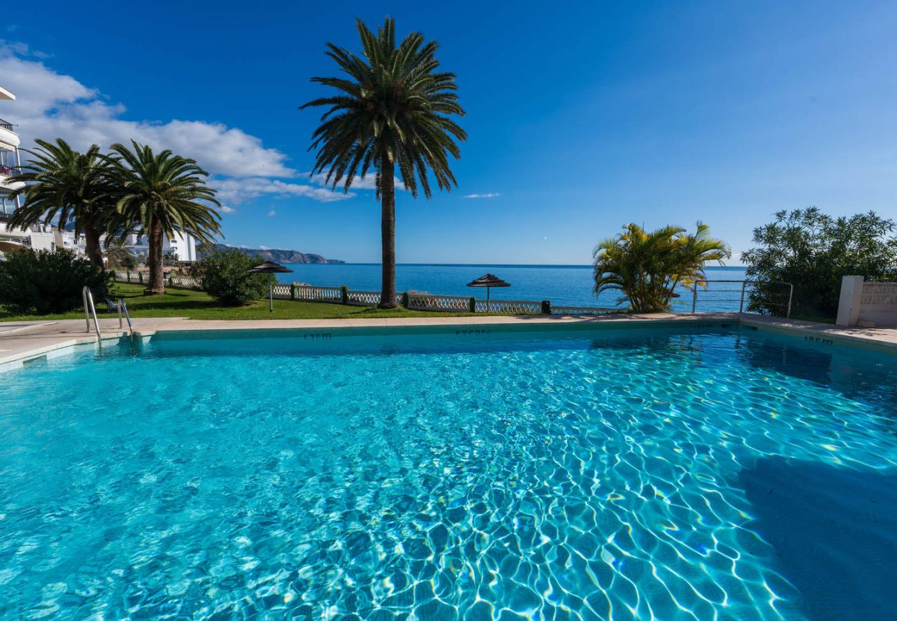 Gemeenschappelijk zwembad met uitzicht op zee in het Acapulco-gebouw