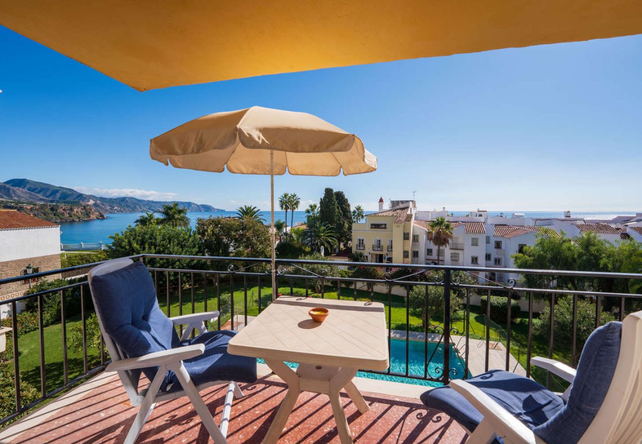 Privé balkon van appartement Acapulco 18 met uitzicht op zee