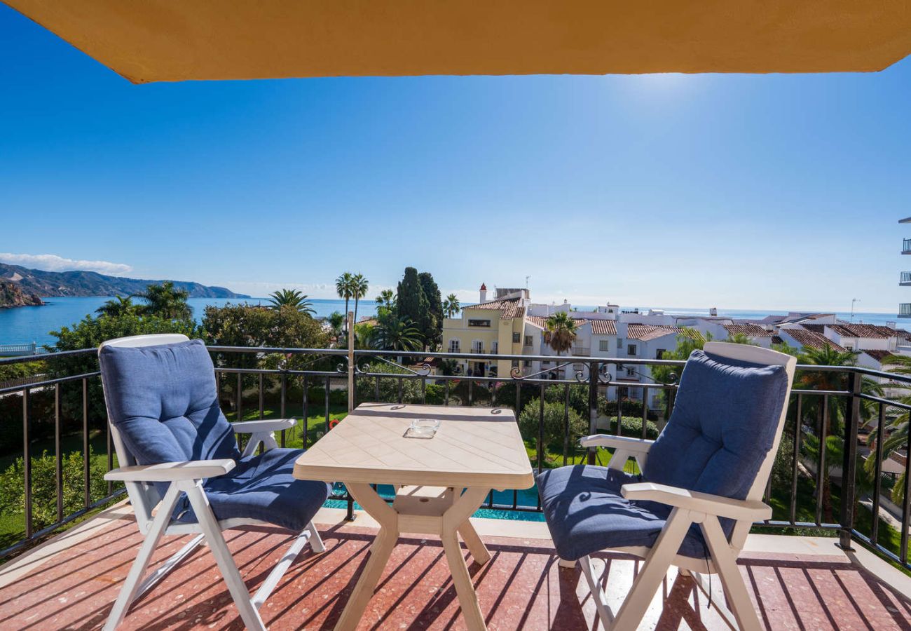 Privé balkon van appartement Acapulco 18 met uitzicht op zee