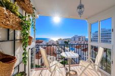 Terraza con vistas a mar edificio miami 5 Terraza con vistas al mar en el apartamento Miami 5 en Nerja