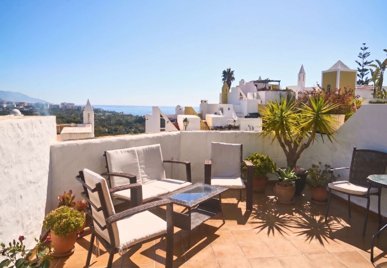 Rijhuis in Nerja - Casablanca 9: Duplex met terrassen op meerdere niveaus, zeezicht en zonsondergang