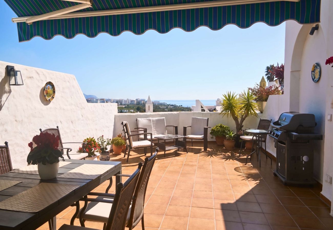 Rijhuis in Nerja - Casablanca 9: Duplex met terrassen op meerdere niveaus, zeezicht en zonsondergang