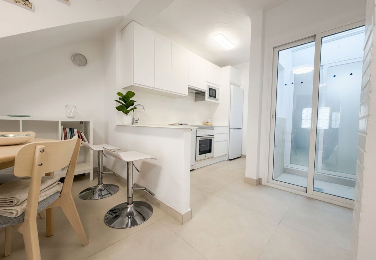 Rijhuis in Nerja - Casa Chica: Vakantiehuis met dakterras in Calle Cristo, Nerja