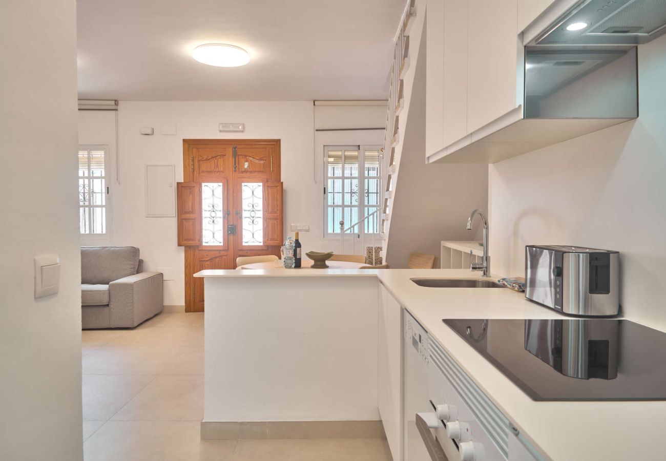 Rijhuis in Nerja - Casa Chica: Vakantiehuis met dakterras in Calle Cristo, Nerja