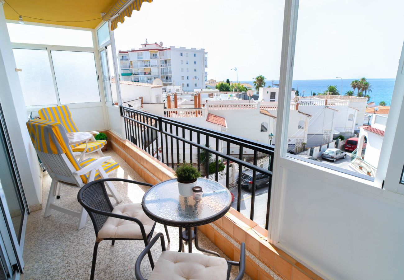Appartement in Nerja - Albaida II 2B: Appartement op het Zuiden met Zeezicht, Playa Torrecilla Nerja